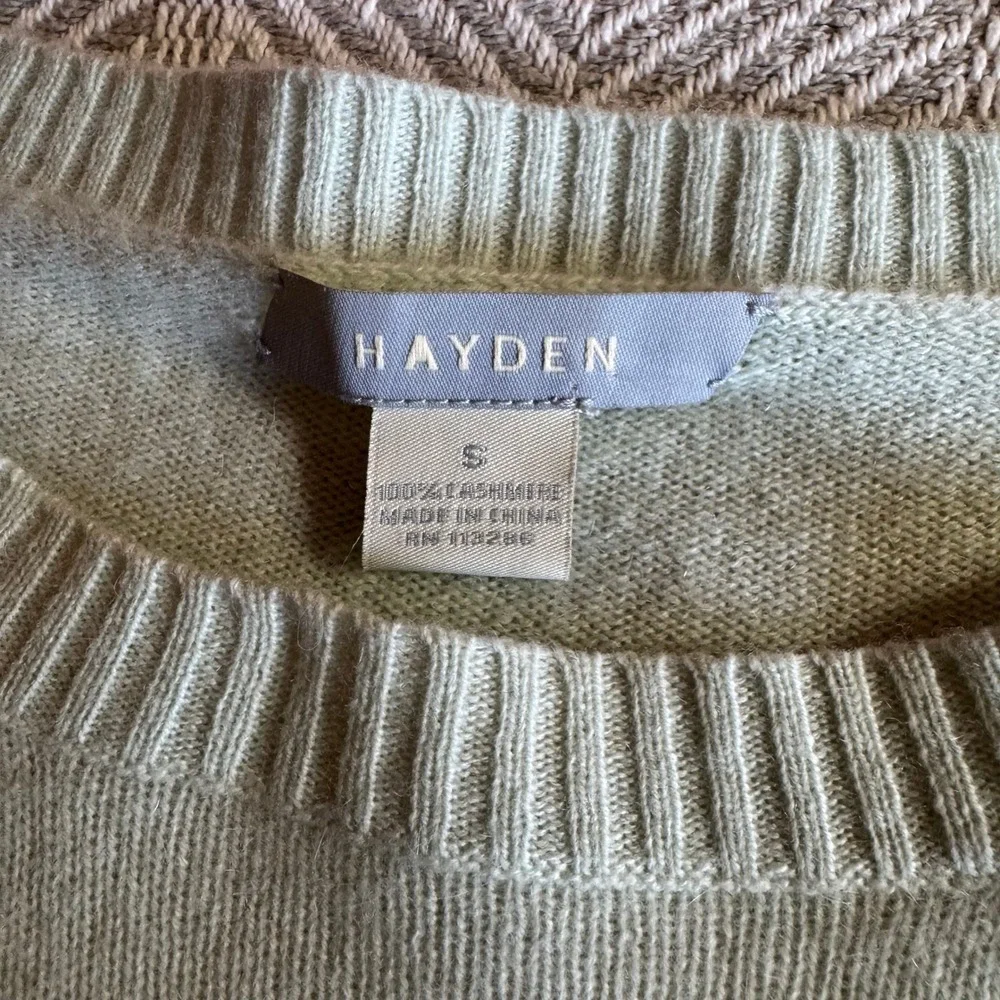 Hayden Cashmere Sweater Womens Small Mint Green Crew Neck Long Sleeve Pullover‎